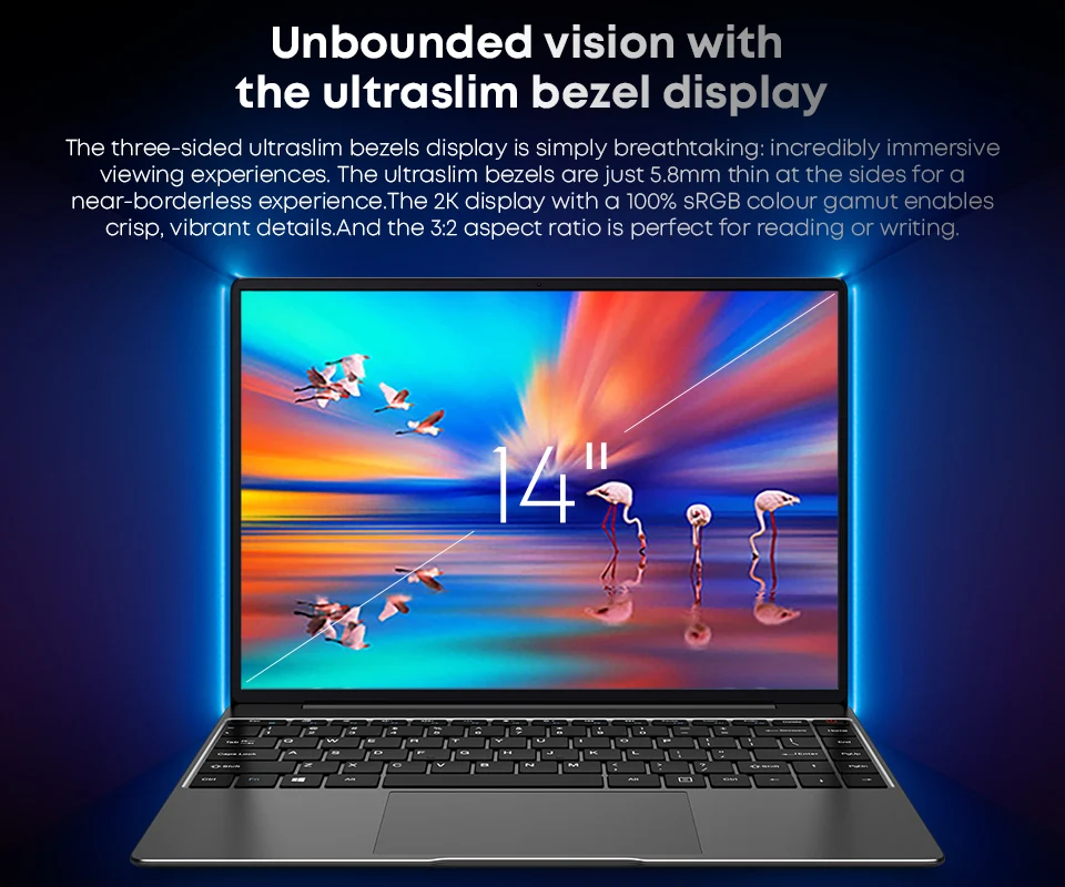 CHUWI CoreBook X Intel Core i5 12450H Gaming Laptop 14 inch 2160x1440 Resolution 16GB RAM 512GB SSD WiFi6 Windows 11 Computer PC