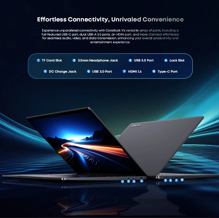 CHUWI CoreBook X Intel Core i5 12450H Gaming Laptop 14 inch 2160×1440 Resolution 16GB RAM 512GB SSD WiFi6 Windows 11 Computer PC