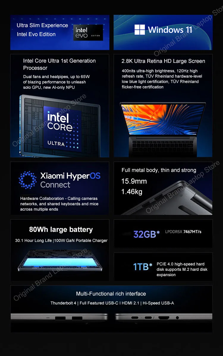 2024 Xiaomi Redmi Book Pro 14 Laptop 14 Inch 2.8K 120Hz Ultra Retina Screen Notebook Ultra 5-125H 16GB 512GB Intel ARC Graphics 2024 Xiaomi Redmi Book Pro 14 Laptop 14 Inch 2.8K 120Hz Ultra Retina Screen Notebook Ultra 5-125H 16GB 512GB Intel ARC Graphics