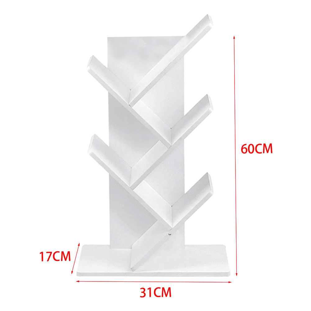 Rustic Standing Tree Bookshelf Wood Display Rack Kids Bookshelf Bookshelves for Home