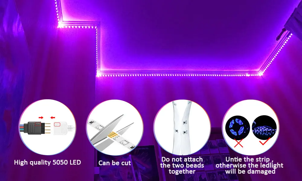 LED Strip Light RGB5050 Color Changing 5M-20M APP+Remote Home LED lighting, Color Changing LED Strip Lighting Music Sync, LED Strip Light RGB5050 Color Changing 5M-20M APP+Remote Home LED lighting, Color Changing LED Strip Lighting Music Sync,