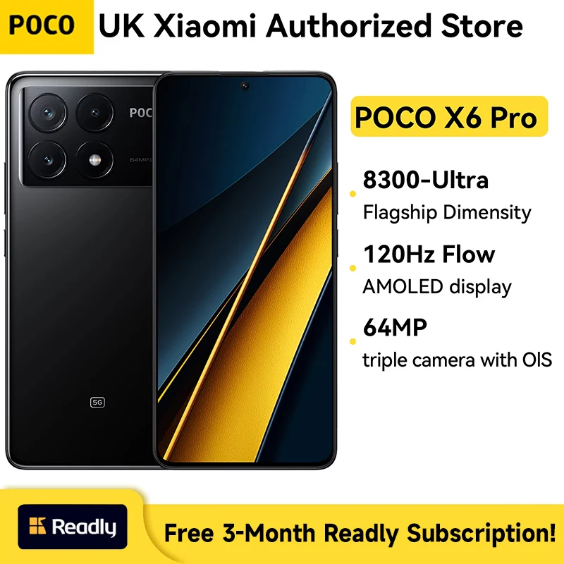 POCO X6 Pro 5G – Smartphone 12+512GB, 6.67″ 120Hz POLED display (Buy & Get Readly VIP Free)
