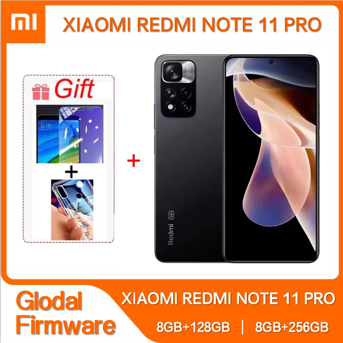 Global Rom Xiaomi Redmi Note 11 Pro 8GB 256GB MTK Helio G96 Octa Core 108MP Camera 120Hz Display NFC 5G Smartphone