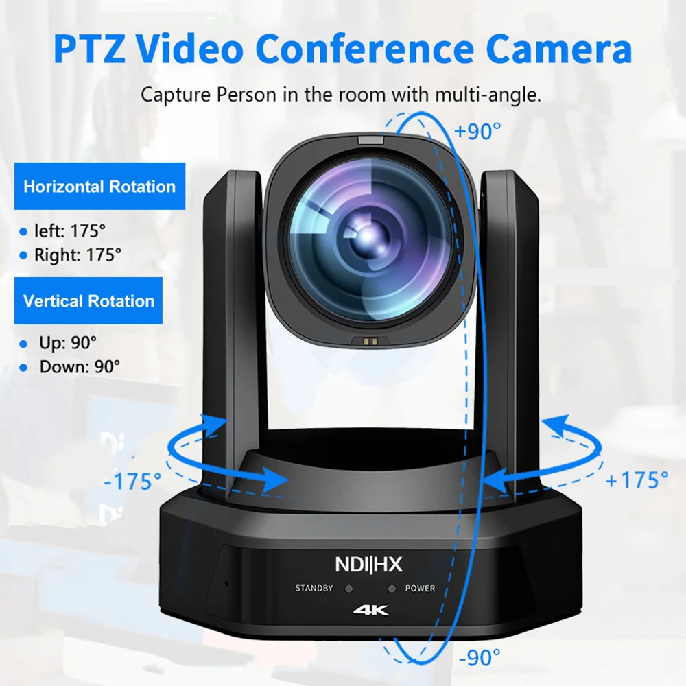 4K PTZ NDI Camera 12X 20X Optical Zoom AI Auto Tracking with PoE HDMI/SDI/USB/IP Live Streaming PTZ Camera for Church Services 4K PTZ NDI Camera 12X 20X Optical Zoom AI Auto Tracking with PoE HDMI/SDI/USB/IP Live Streaming PTZ Camera for Church Services