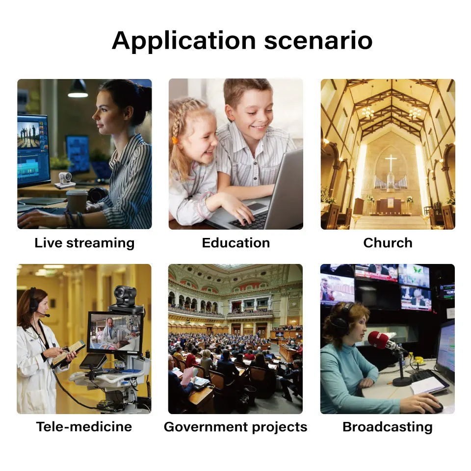 4K PTZ NDI Camera 12X 20X Optical Zoom AI Auto Tracking with PoE HDMI/SDI/USB/IP Live Streaming PTZ Camera for Church Services 4K PTZ NDI Camera 12X 20X Optical Zoom AI Auto Tracking with PoE HDMI/SDI/USB/IP Live Streaming PTZ Camera for Church Services