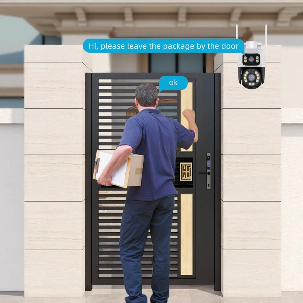 8MP Wireless IP Camera WIFI Outdoor CCTV PTZ Smart Home Security IR Cam IP66 4K