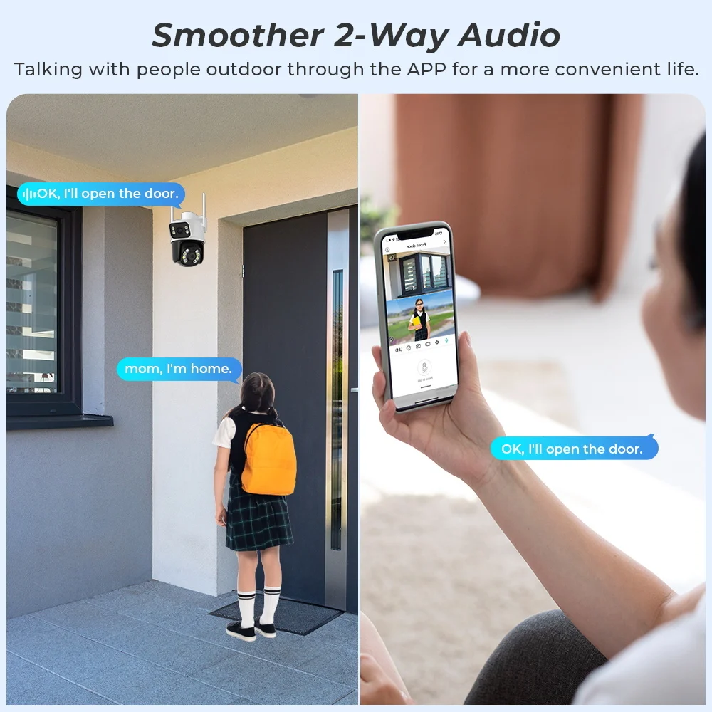 8MP Wireless IP Camera WIFI Outdoor CCTV PTZ Smart Home Security IR Cam IP66 4K