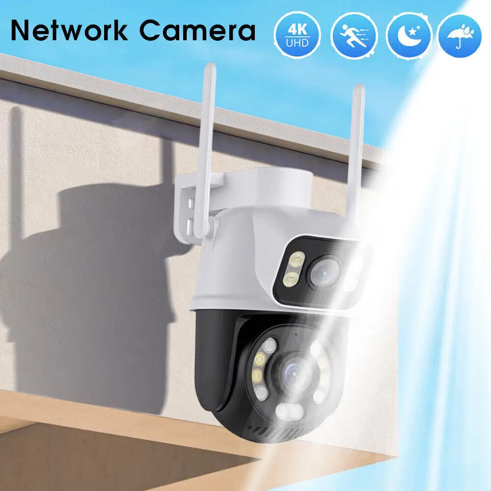 8MP Wireless IP Camera WIFI Outdoor CCTV PTZ Smart Home Security IR Cam IP66 4K