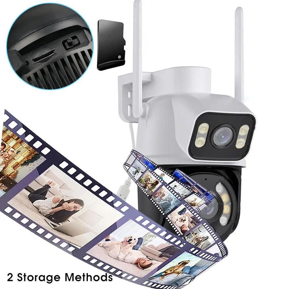 8MP Wireless IP Camera WIFI Outdoor CCTV PTZ Smart Home Security IR Cam IP66 4K