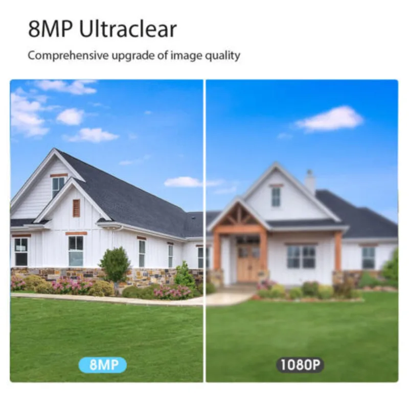 8MP Wireless IP Camera WIFI Outdoor CCTV PTZ Smart Home Security IR Cam IP66 4K