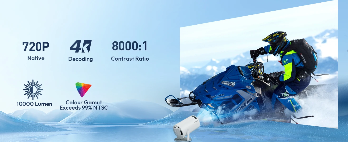 XGODY 4K Portable 10000LM Projector 1080P HD LED Mini WiFi Video Home Theater Cinema HDMI Office XGODY 4K Portable 10000LM Projector 1080P HD LED Mini WiFi Video Home Theater Cinema HDMI Office