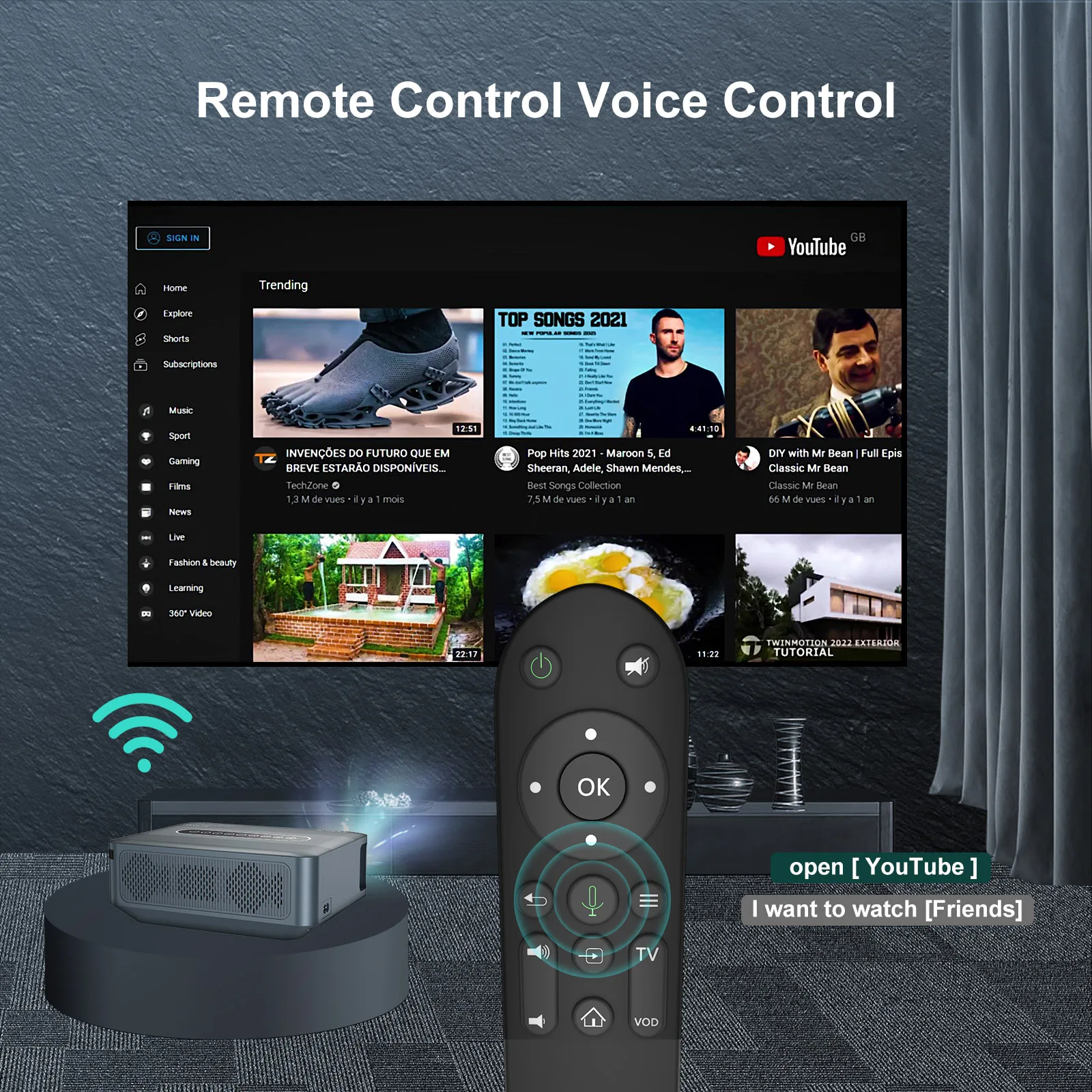 2024 XGDOY 4K 1080P LED Projector 5G Wifi 12000lm Home Theater Cinema Video for Android Laptop