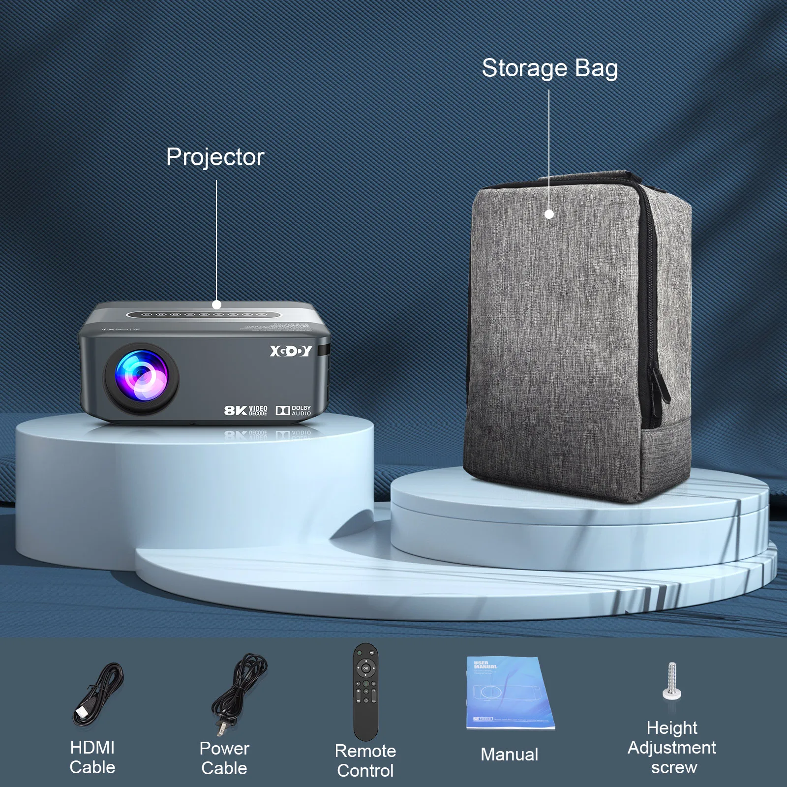 2024 XGDOY 4K 1080P LED Projector 5G Wifi 12000lm Home Theater Cinema Video for Android Laptop