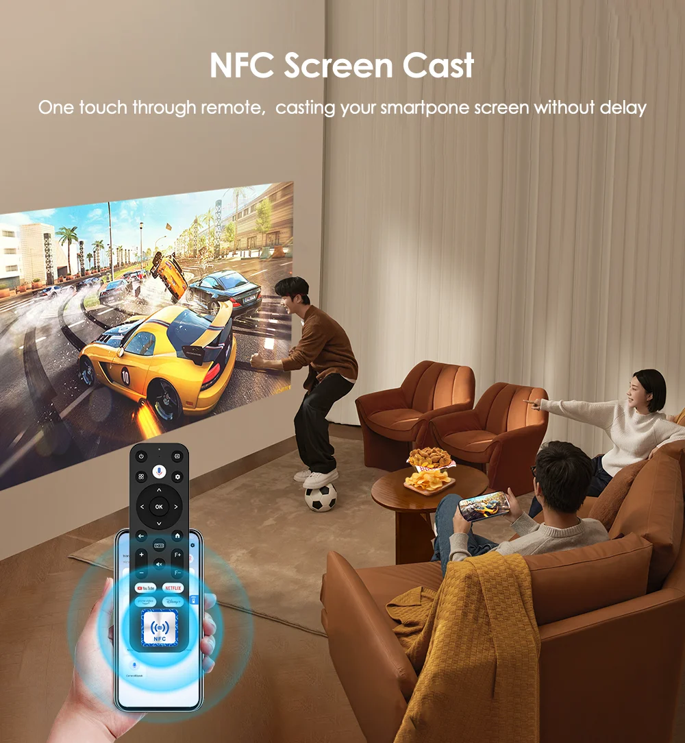 4K UHD Portable Projector Netflix Official Licence Android 11 Smart 5G WiFi Google Play TV Dolby Home Theater Mini Projectors