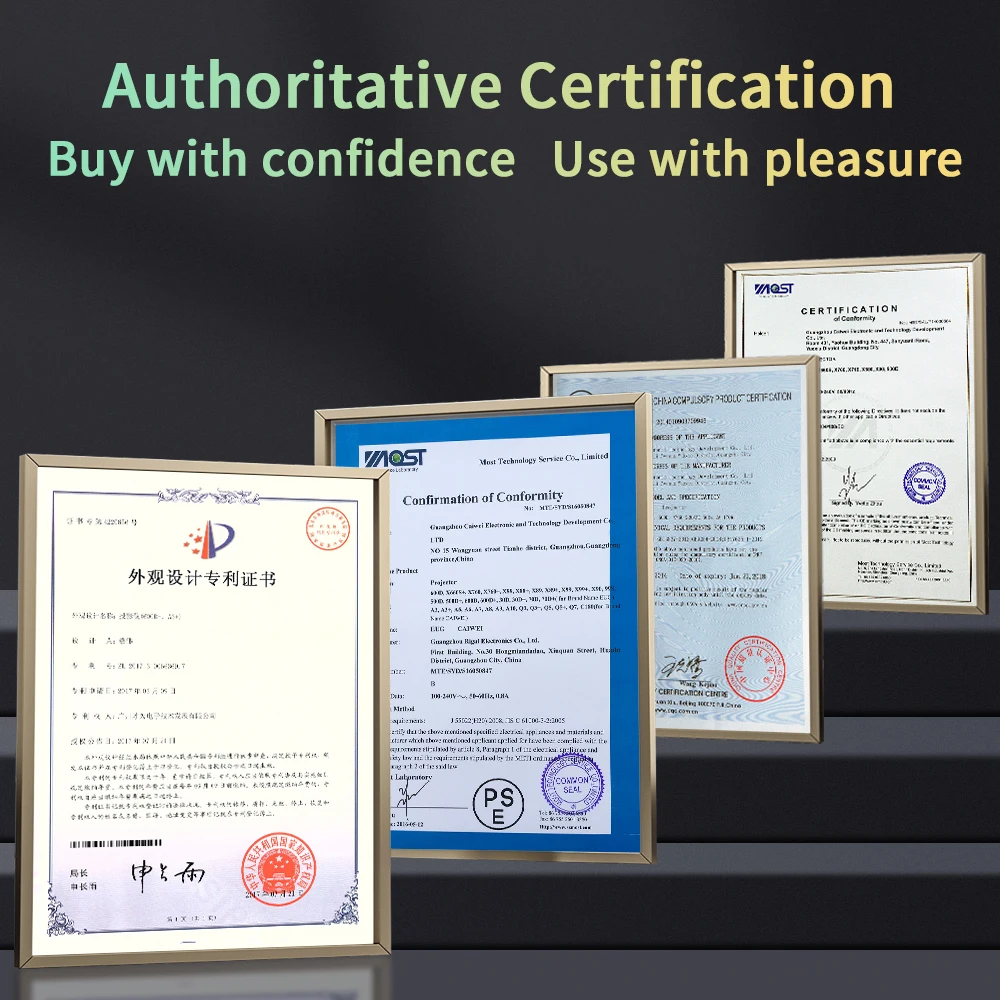 4K UHD Portable Projector Netflix Official Licence Android 11 Smart 5G WiFi Google Play TV Dolby Home Theater Mini Projectors