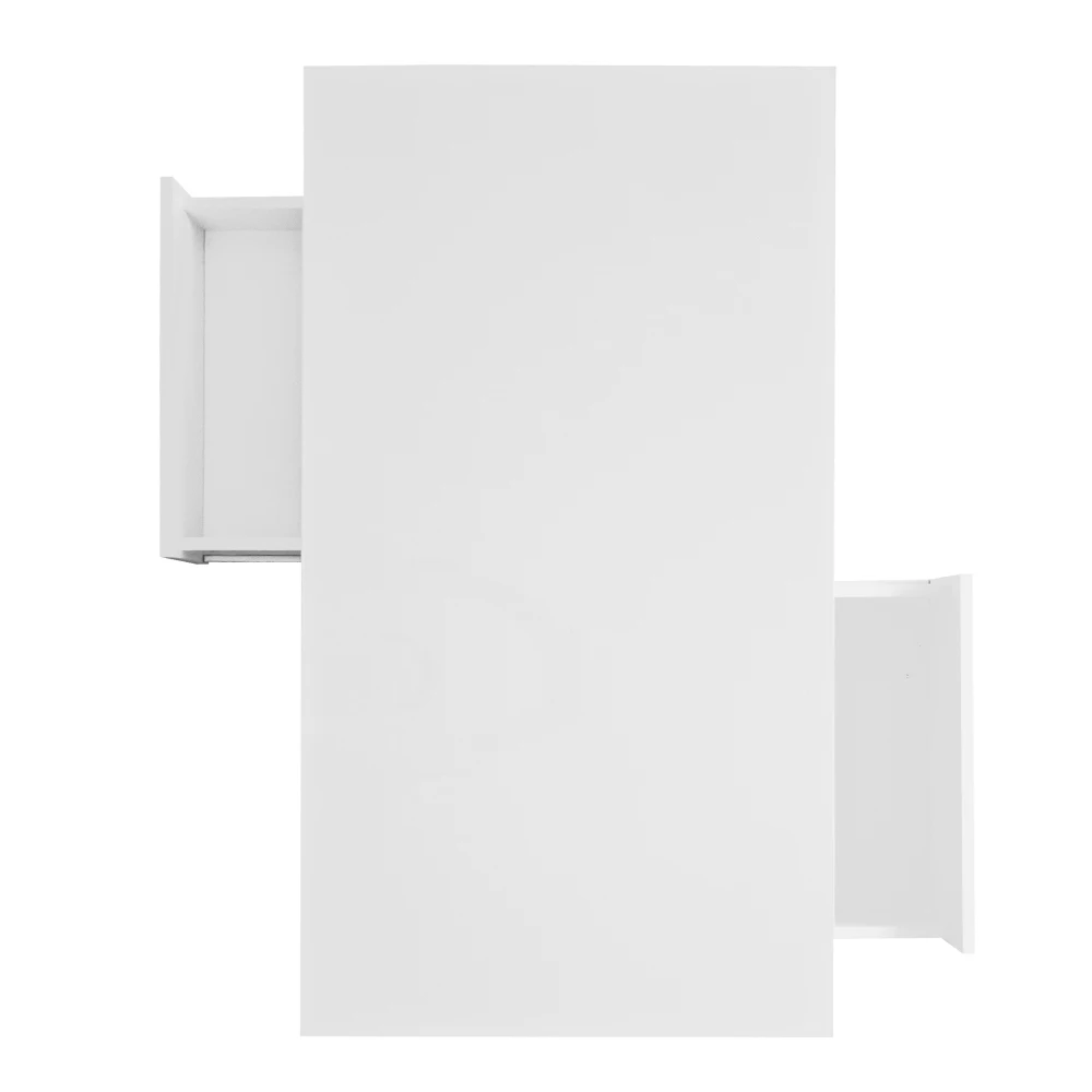 Led Coffee Table with 2 Drawer Storage High Gloss Open Storage Space Centre Table with 16-Color Led Lights,End Table for Home