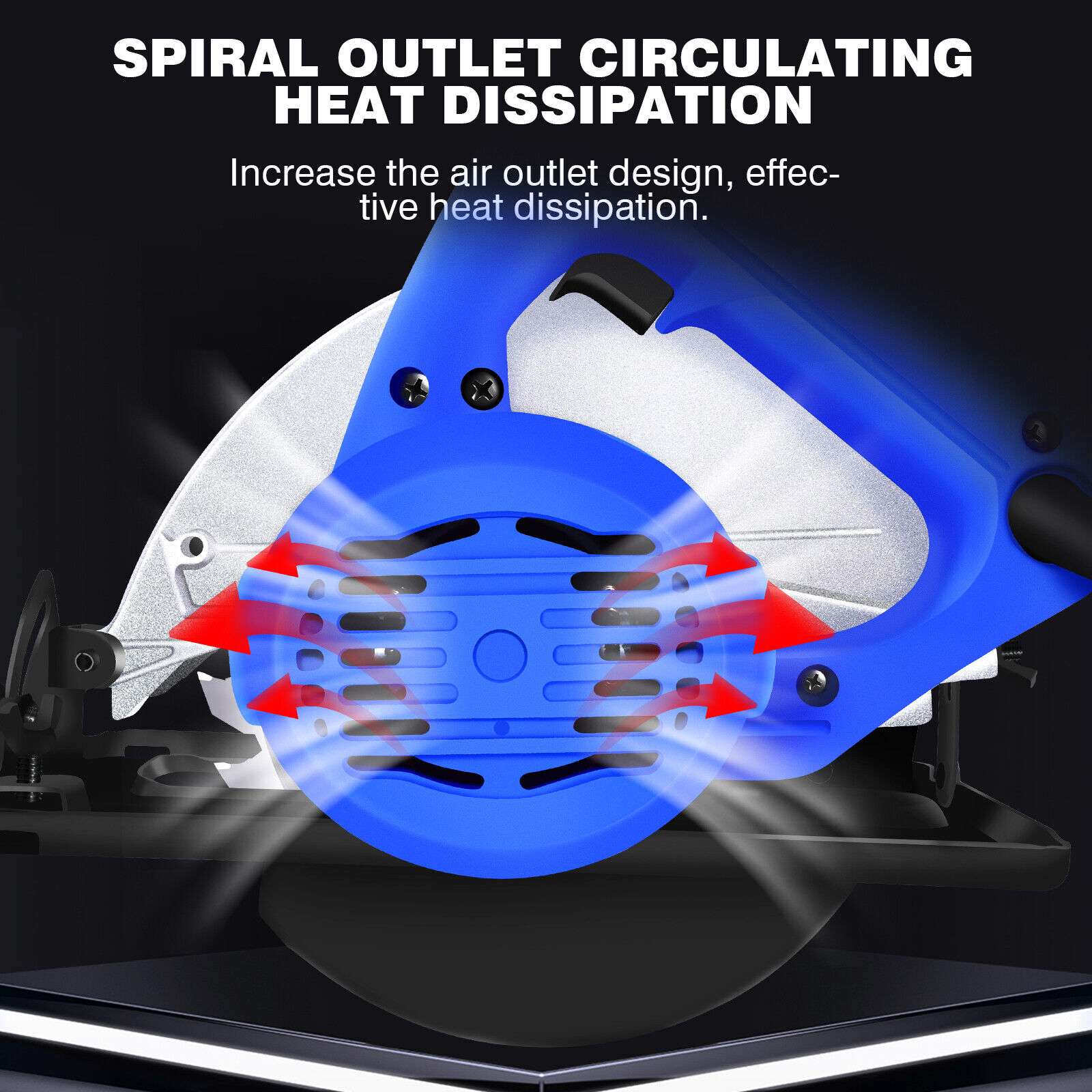 DayPlus Circular Saw, 1500W 5000RPM Electric Power Circular Saw with Laser Guide,0 to 45° Bevel Angle, 180mm Saw Blade,55mm