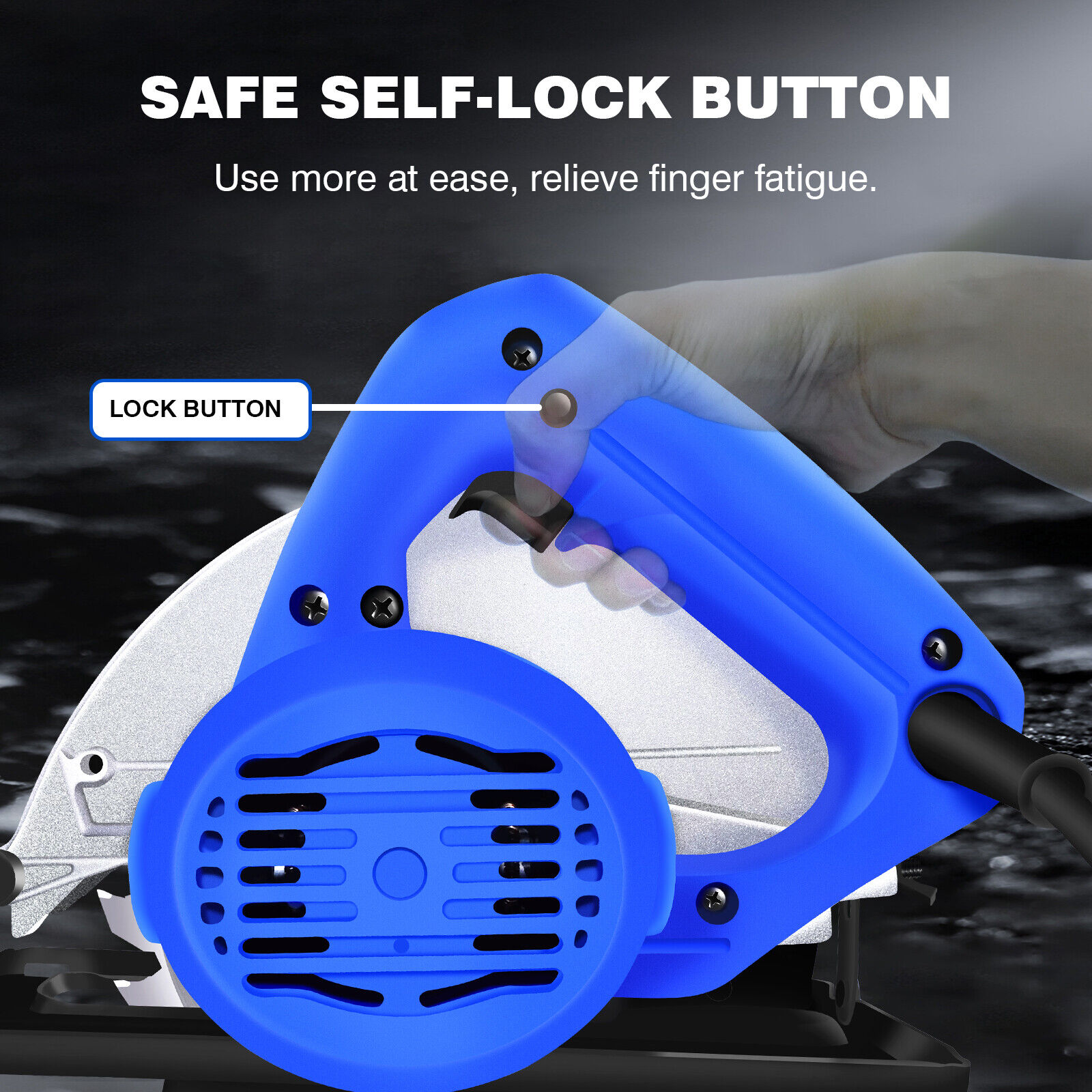 DayPlus Circular Saw, 1500W 5000RPM Electric Power Circular Saw with Laser Guide,0 to 45° Bevel Angle, 180mm Saw Blade,55mm