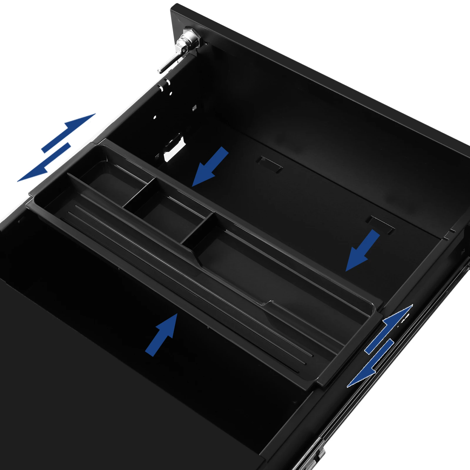 SONGMICS Mobile File Cabinet, Lockable, with 3 Drawers, Hold Documents, Stationery, Pre-Assembled, for Office, Home Office