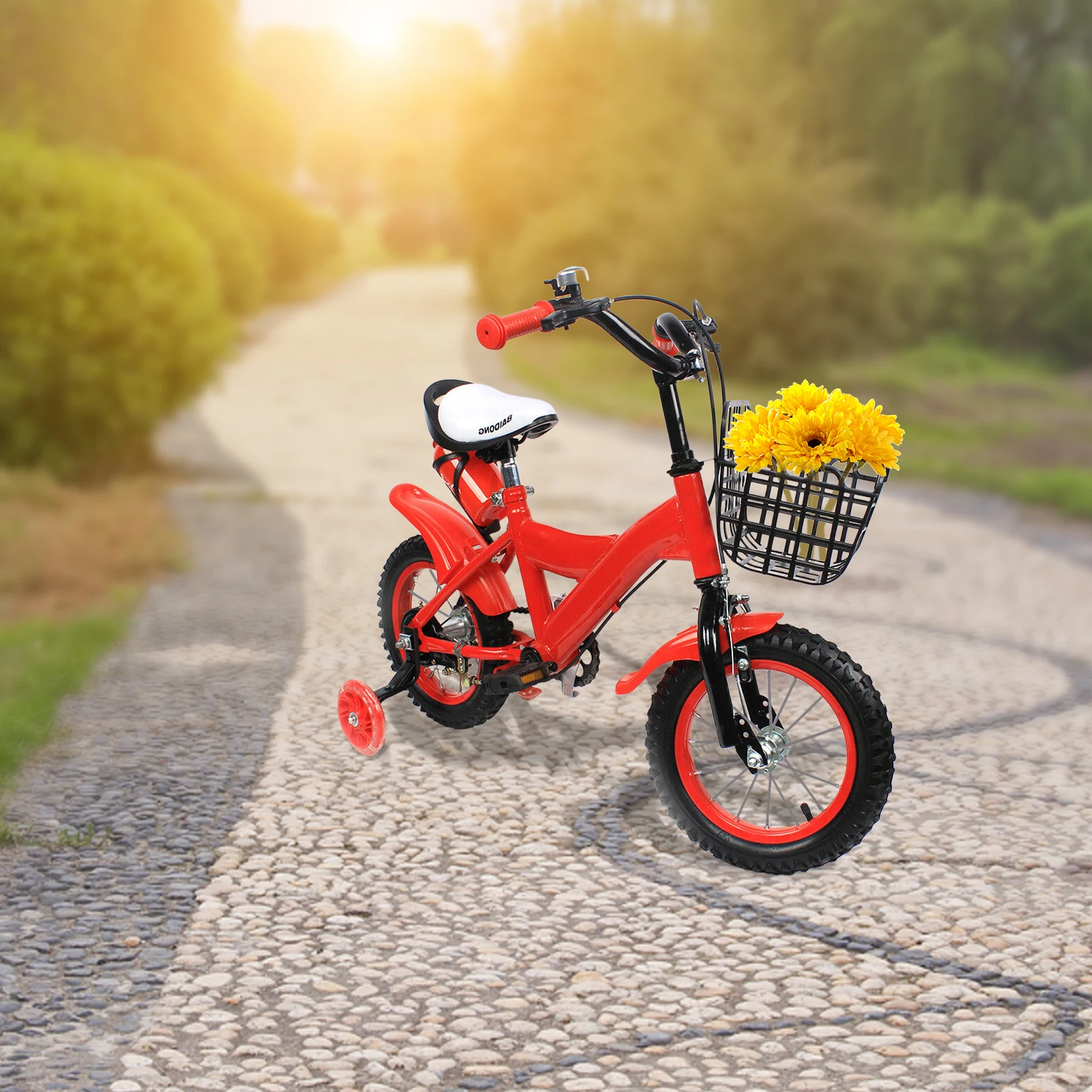 12″inch Blue Kids Boys Bike Bicycle Wheel Bicycle with Removable Stabilisers Fit Beginner Toddler Training Bicycle